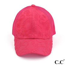 Load image into Gallery viewer, Paisley Eyelet Hot Pink
